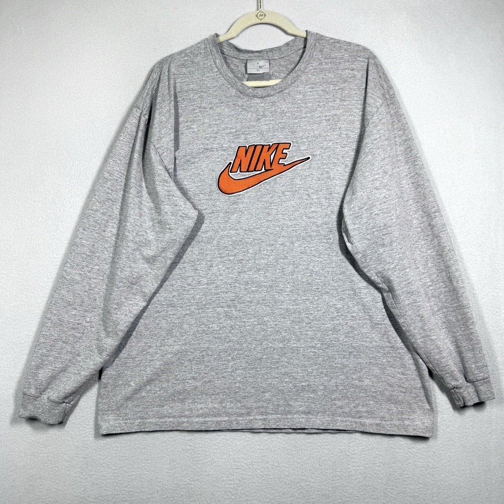 Vintage Nike Shirt Mens XL Center Swoosh Embroidered Spell Out Tee Crewneck Y2K